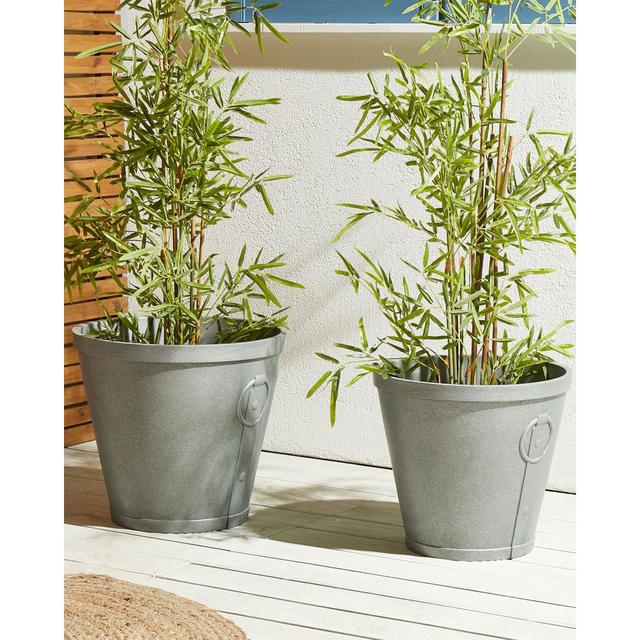 Plant Pot 45 cm Grey VARI ClassicLiving Size: 37cm H x 41cm W x 41cm D on Productcaster.