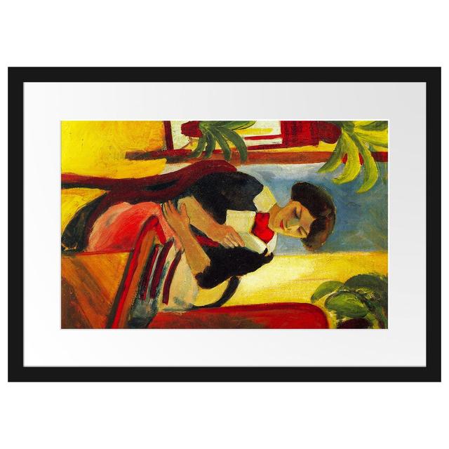 Gerahmter Kunstdruck Abstract Elizabeth Reading von August Macke Rosalind Wheeler Maße: 55 cm H x 40 cm B x 2,5 cm T on Productcaster.