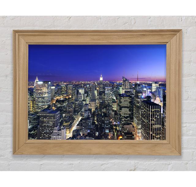 City At Night And Lights - Single Picture Frame Art Prints Bright Star Size: 21cm H x 29.7cm W on Productcaster.