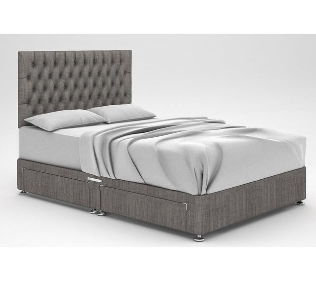 Zawacki Divan Bed Base 17 Stories Storage Type: 4 Drawers, Size: Double (4'6), Colour: Slate on Productcaster.