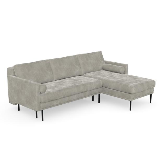 Predmore Corner Sofa Bed Mercury Row Upholstery Colour: Smoke 100% Polyester on Productcaster.