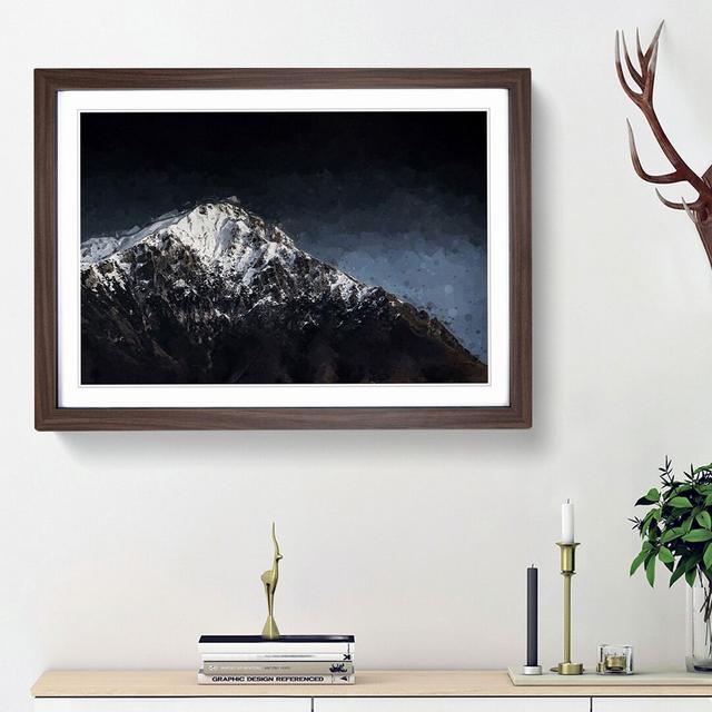 Mountain Top in Italy in Abstract - Picture Frame Graphic Art Print East Urban Home Frame Option: Walnut Framed, Size: 36cm H x 48cm W x 2cm D on Productcaster.