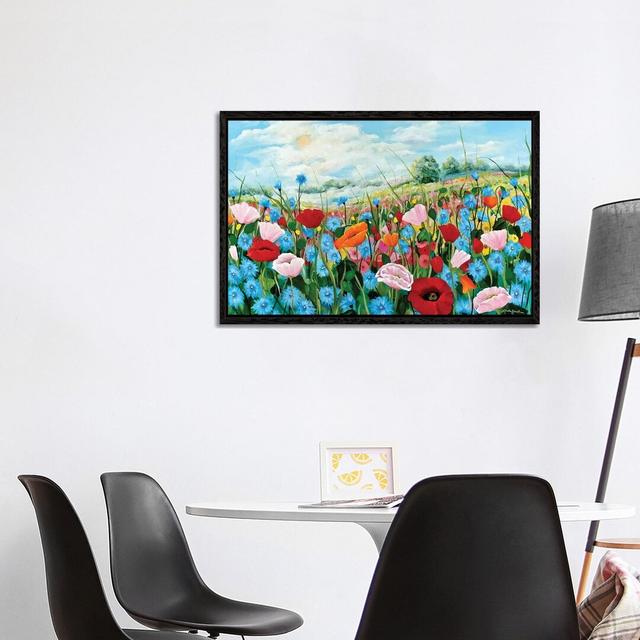 Summer by Linda Rauch - Painting Print on Canvas Latitude Run Format: Black Framed, Size: 66.04cm H x 101.6cm W x 3.81cm D on Productcaster.