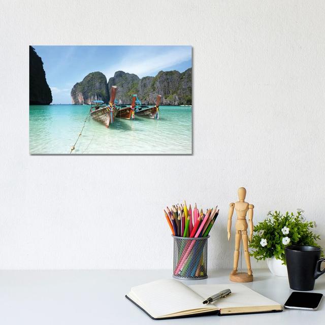 Maya Bay, Phi Phi, Thailand I Highland Dunes Format: Wrapped Canvas, Size: 20.32cm H x 30.48cm W x 1.91cm D on Productcaster.