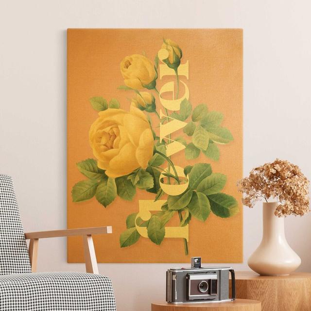 Flower - Wrapped Canvas Art Print Rosalind Wheeler Size: 100cm H x 75cm W on Productcaster.