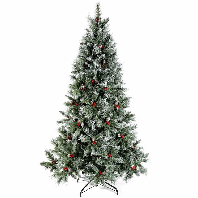 Artificial Spruce Christmas Tree The Seasonal Aisle Size: 180cm H x 117cm W x 117cm D on Productcaster.