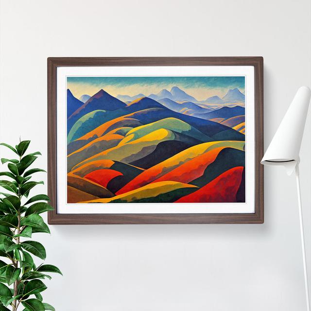 Tantalizing Mountain Landscape - Picture Frame Graphic Art Alpen Home Size: 25cm H x 34cm W, Format: Walnut on Productcaster.