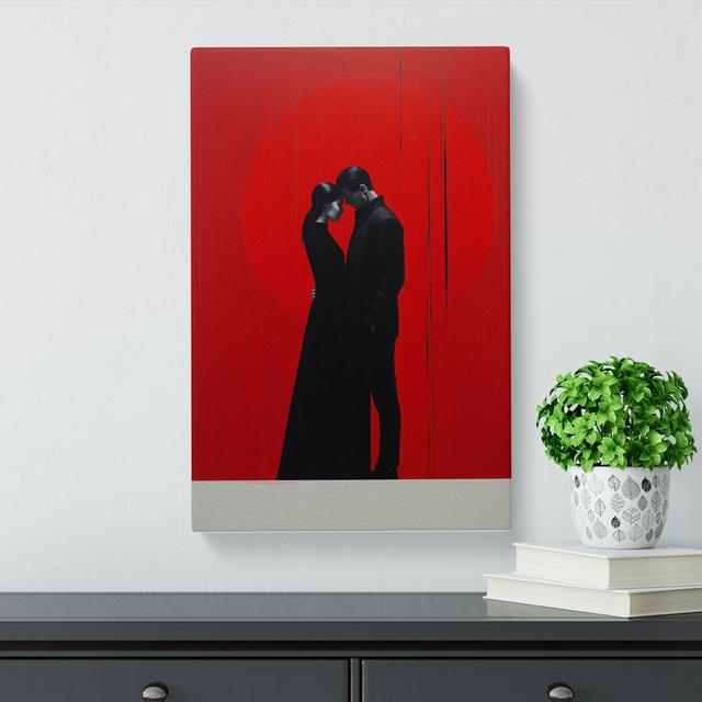 Lovers Minimalism No.3 - Wrapped Canvas Art Prints Marlow Home Co. Size: 76cm H x 50cm W x 3cm D on Productcaster.