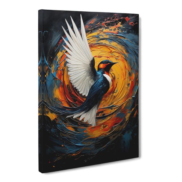 Swallow Hard Edge - Print Marlow Home Co. Size: 60cm H x 40cm W x 3cm D on Productcaster.