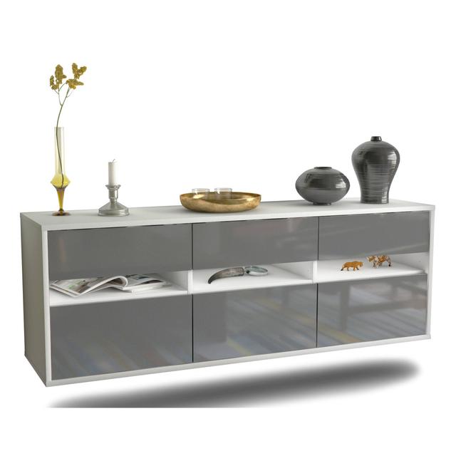 Lin Raleigh Sideboard Latitude Run Colour: High Gloss Grey on Productcaster.