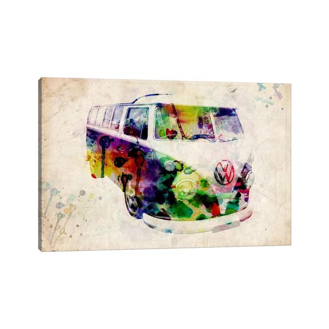 Vw Camper Van (Urban) by Michael Tompsett - Graphic Art Print on Canvas East Urban Home Size: 101.6cm H x 152.4cm W x 3.81cm D, Frame Option: No Frame on Productcaster.