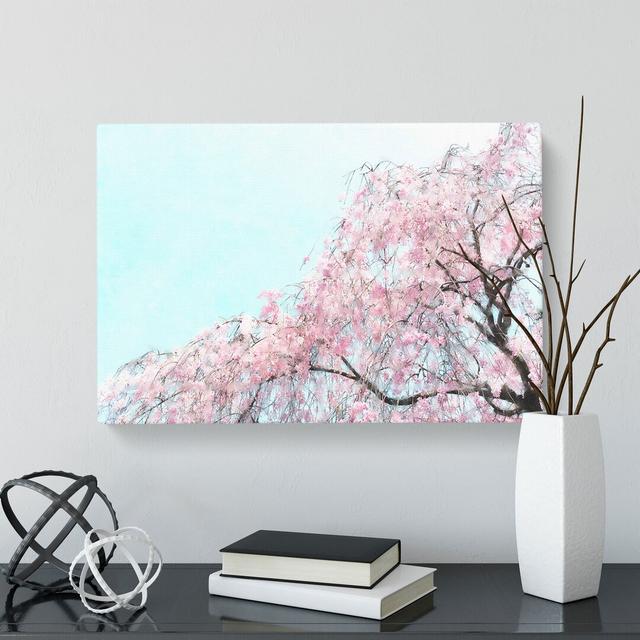 Pretty Pink Cherry Blossom Tree - Wrapped Canvas Print East Urban Home Size: 40cm H x 60cm W x 3cm D on Productcaster.