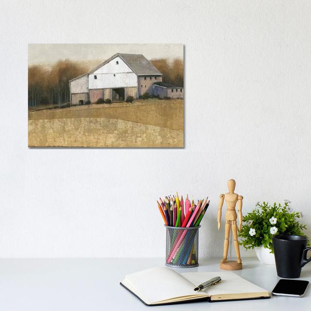 White Barn View I by Tim OToole - Wrapped Canvas Painting Brambly Cottage Size: 20.32cm H x 30.48cm W x 1.91cm D on Productcaster.