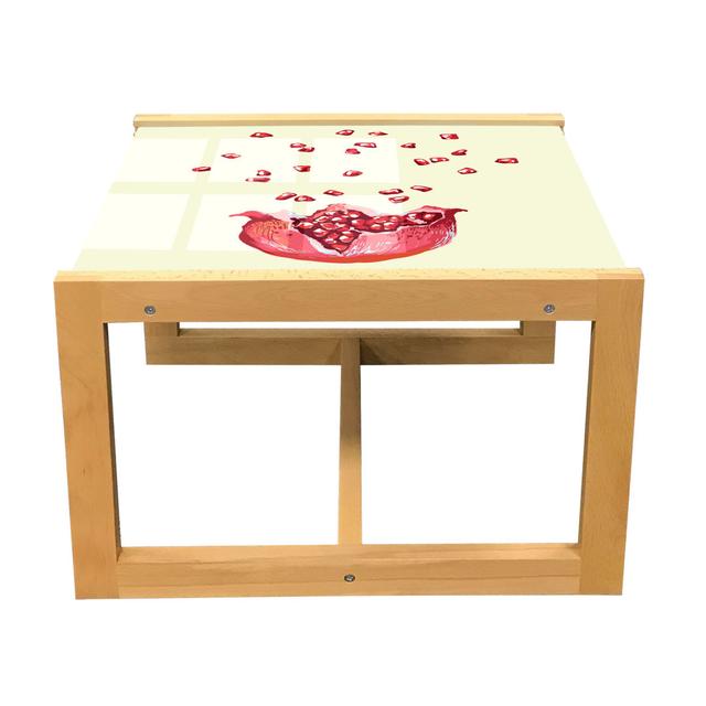 Winter Coffee Table, Fresh Seasonal Pomegranate Fruit Splash Pastel Food Vitamin Natural, Acrylic Glass Center Table With Wooden Frame For Offices Dor on Productcaster.