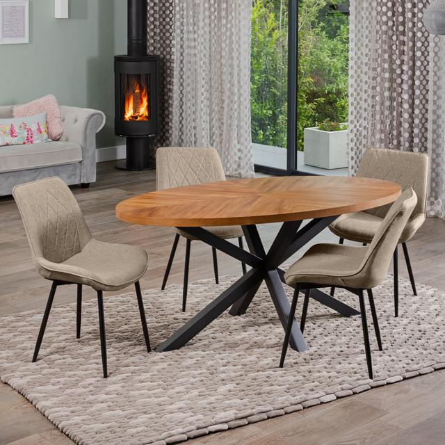 Soderquist 4 - Person Dining Set Natur Pur Chair Colour: Brown on Productcaster.