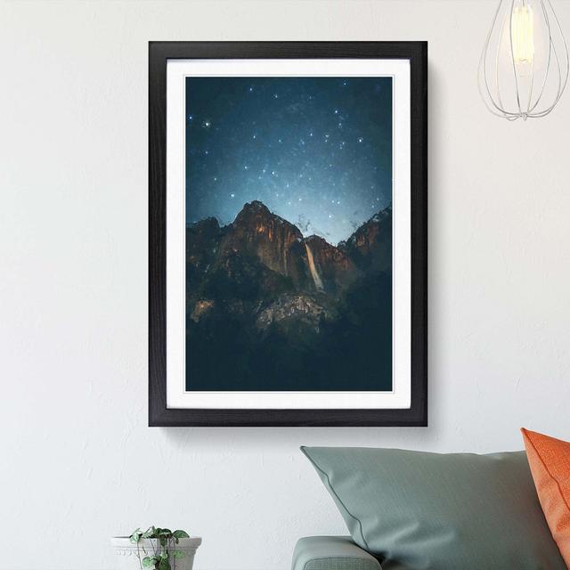 Waterfall in Yosemite California - Picture Frame Graphic Art Print East Urban Home Frame Option: Black, Size: 76cm H x 50cm W x 2cm D on Productcaster.