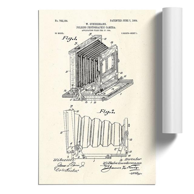 Camera Patent - Unframed Graphic Art East Urban Home Size: 30cm H x 21cm W x 0.1cm D on Productcaster.