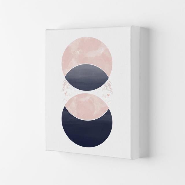 Navy and Marble Pink 1 by Pixy Paper - Graphic Art Corrigan Studio Format: Wrapped Canvas, Size: 42cm H x 29.7cm W x 4cm D on Productcaster.