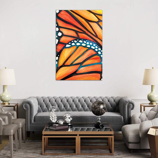 Abstract Butterfly - Wrapped Canvas Print East Urban Home Size: 101.6cm H x 66.04cm W x 3.81cm D on Productcaster.