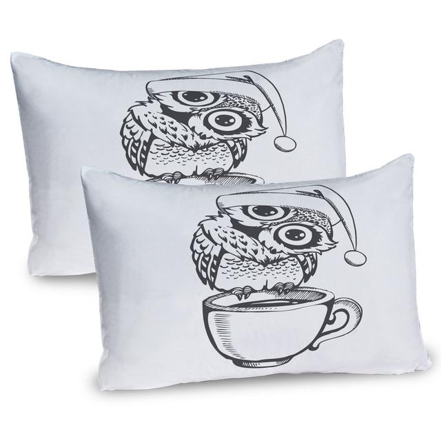 Baby Bird on Coffee Cup Microfiber Sham (Set of 2) East Urban Home on Productcaster.