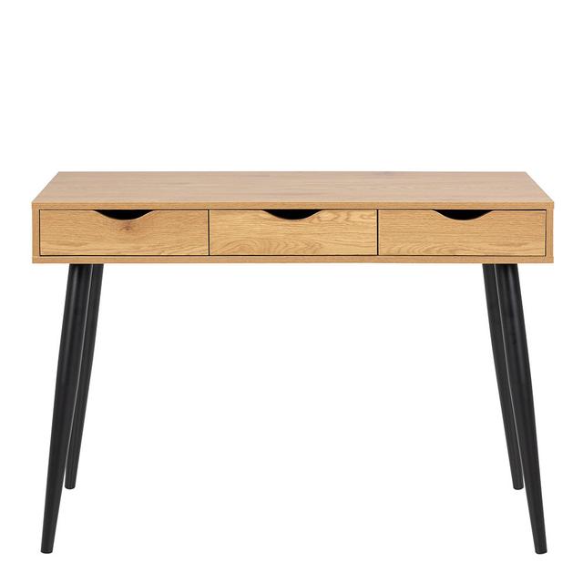 Estrid Writing Desk Fjørde & Co Colour (Top/Frame): Oak/Black on Productcaster.