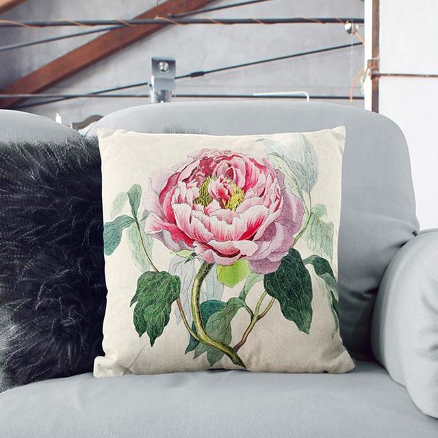 Illustration of a Peony Cushion with Filling East Urban Home Size: 40cm H x 40cm W x 15cm D on Productcaster.