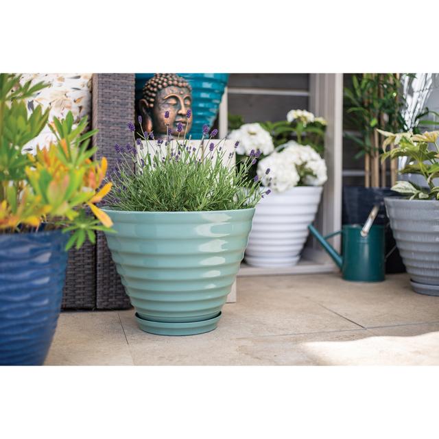 Vale Sage Green Planter With In Built Saucer 40Cm ClassicLiving Colour: Sage on Productcaster.