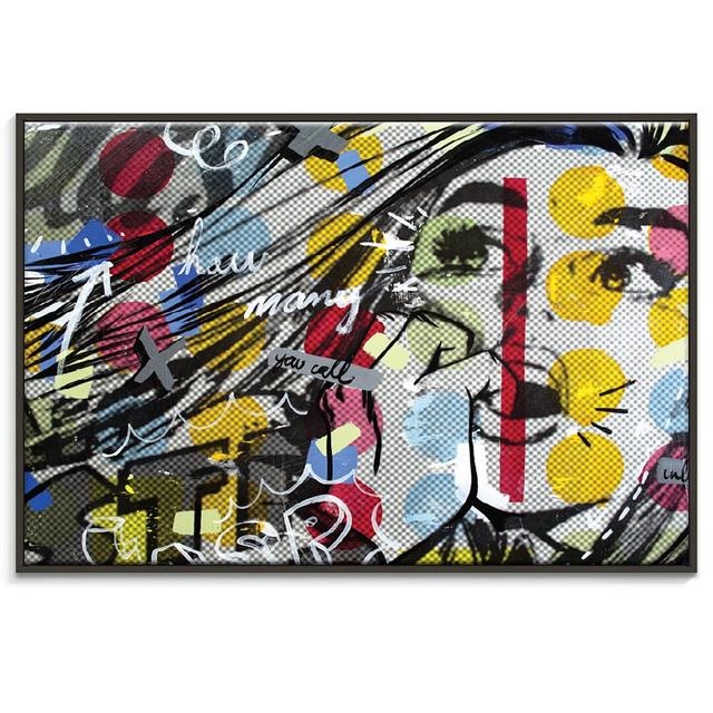 'Gasp' Graphic Art on Canvas East Urban Home Size: 102cm H x 152cm W, Format: Black Floater Frame on Productcaster.