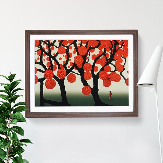 Apple Tree - Picture Frame Graphic Art Marlow Home Co. Size: 34cm H x 46cm W, Format: Walnut on Productcaster.