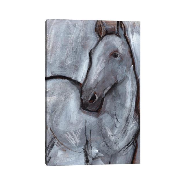 White Horse Shape II by Jennifer Paxton Parker - Wrapped Canvas Painting Brambly Cottage Size: 30.48cm H x 20.32cm W x 1.905cm D on Productcaster.