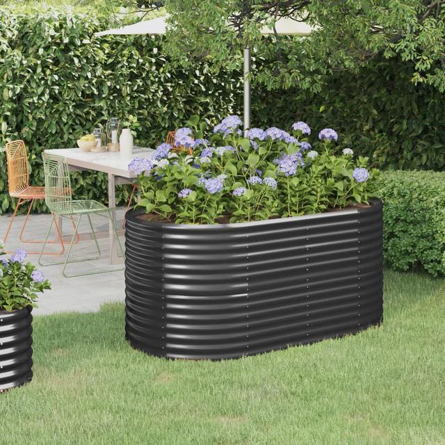 Andressa Metal Plant Pot Dakota Fields Colour: Anthracite, Size: 36cm x 440cm x 80cm on Productcaster.