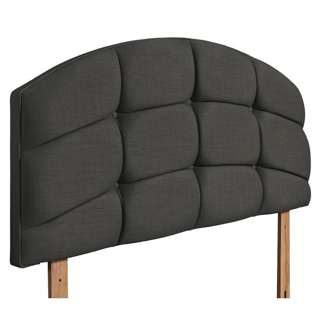 Barnesville Upholstered Headboard Brambly Cottage Size: Double (4'6) , Colour: Granite on Productcaster.