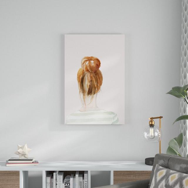 Top Knot Sailor Stripes II by Jennifer Paxton Parker - Wrapped Canvas Painting Print Blue Elephant Size: 91cm H x 61cm W on Productcaster.