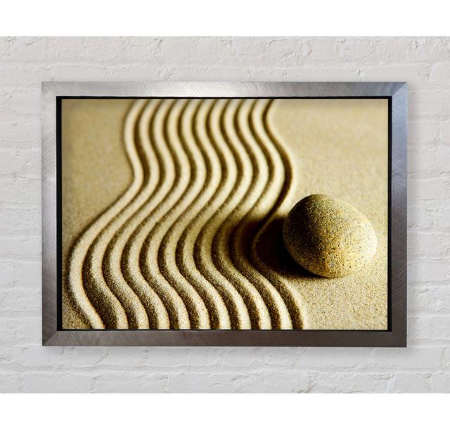 The Perfect Sand Garden Framed Print Ebern Designs Size: 100cm H x 141.4cm W x 3.4cm D, Format: Silver Framed Paper on Productcaster.