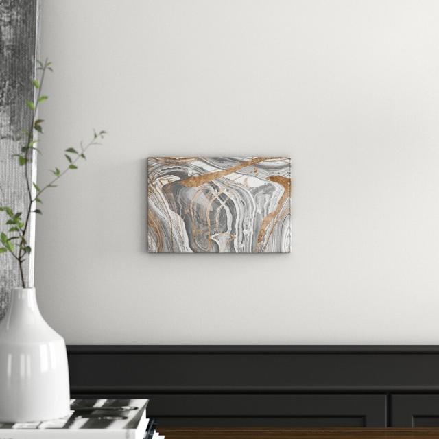 Marble Copper - Wrapped Canvas Graphic Art Print East Urban Home Size: 40.64cm H x 60.96cm W x 3.81cm D on Productcaster.