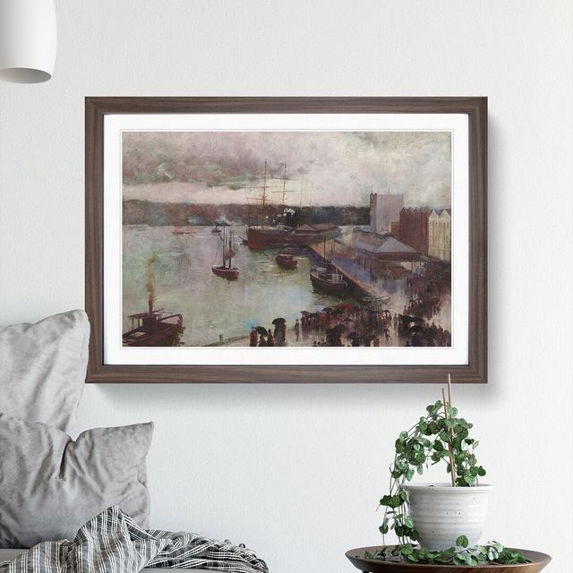 Departure of the Orient by Charles Conder - Picture Frame Painting East Urban Home Size: 48cm H x 65cm W x 2cm D, Frame Option: Walnut Framed on Productcaster.