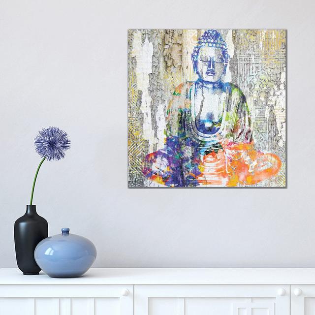 Timeless Buddha II by Surma & Guillen - Wrapped Canvas Painting World Menagerie Size: 45.72cm H x 45.72cm W x 1.91cm D on Productcaster.