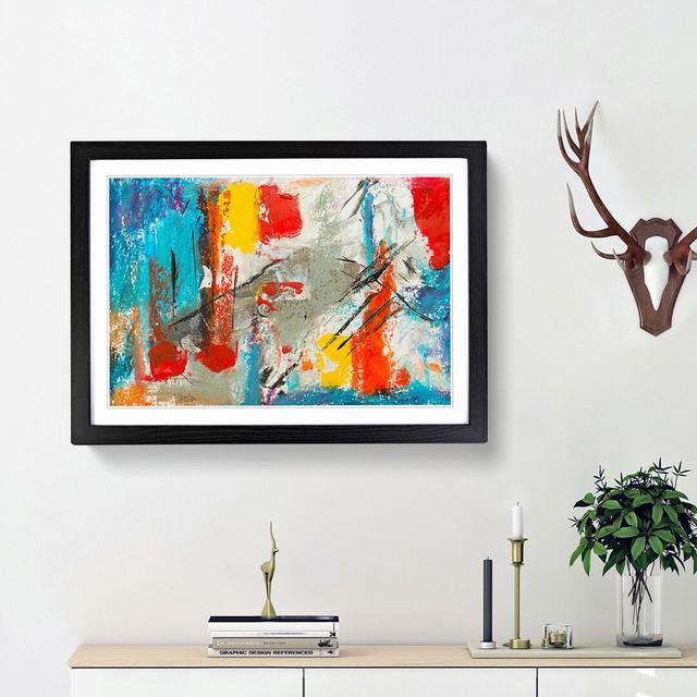 Abstract Art Painting Vol.128 by S.Johnson - Picture Frame Painting Print East Urban Home Frame Option: Black Framed, Size: 27cm H x 36cm W x 2cm D on Productcaster.