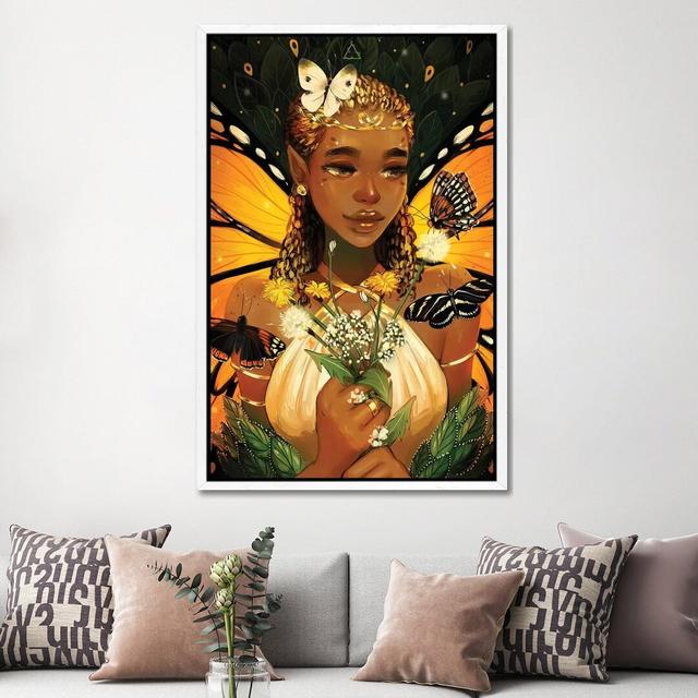 Monarch by Geneva B - Print on Canvas Rosalind Wheeler Size: 152.4cm H x 101.6cm W x 3.81cm D, Format: White Framed on Productcaster.