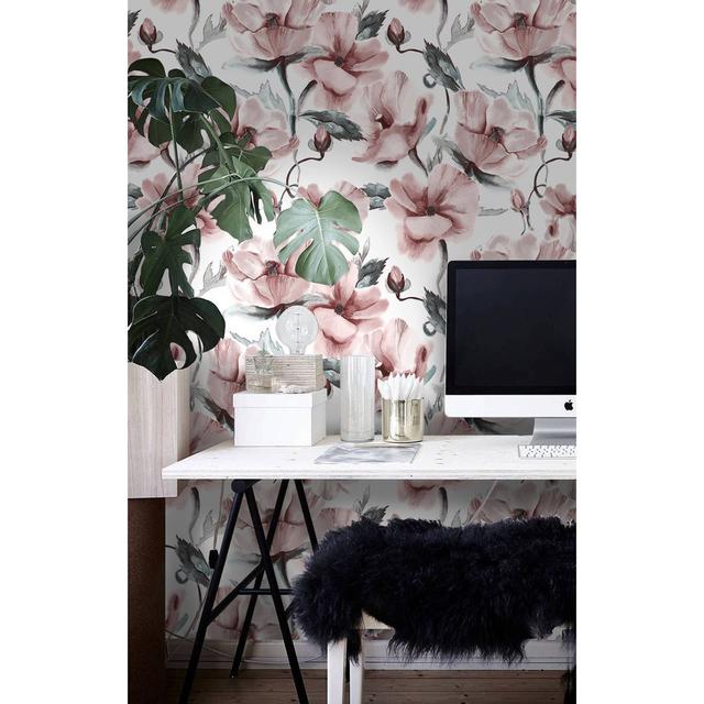 Carrieann Floral Wallpaper ClassicLiving Size: 250 x 250cm on Productcaster.