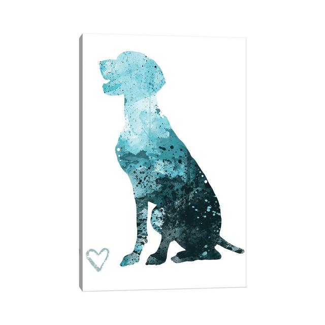 German Shorthaired Pointer Silhouette by Allison Gray - Wrapped Canvas Graphic Art on Canvas Marlow Home Co. Size: 45.72cm H x 30.48cm W x 1.91cm D on Productcaster.