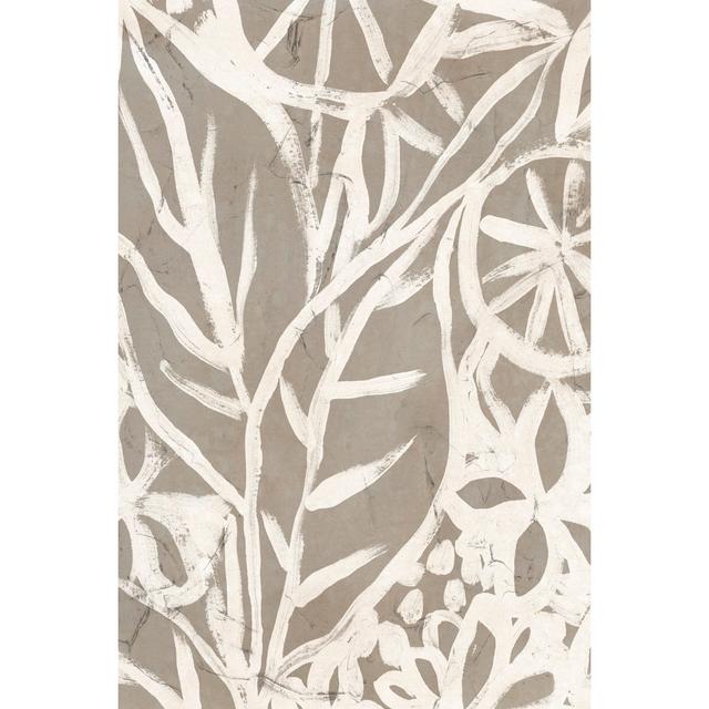 Mudcloth Foliage I by June Erica Vess - Wrapped Canvas Print Rosalind Wheeler Size: 30cm H x 20cm W x 3.8cm D on Productcaster.