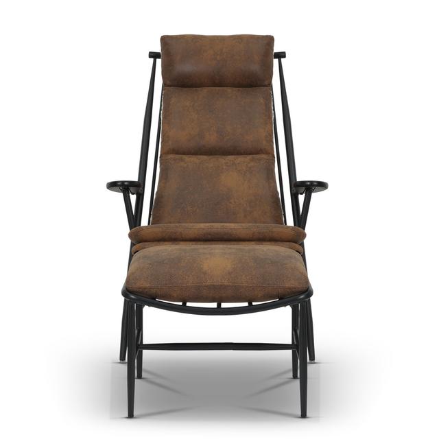 Auzenne 61Cm Wide Lounge Chair and Ottoman Borough Wharf on Productcaster.