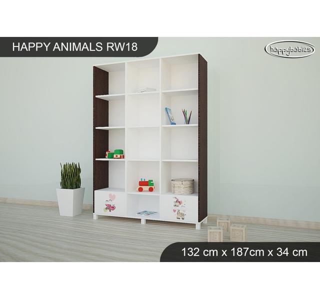 187cm H X 132cm W Kids Bookcase Happy Babies Colour: Wenge Chestnut on Productcaster.