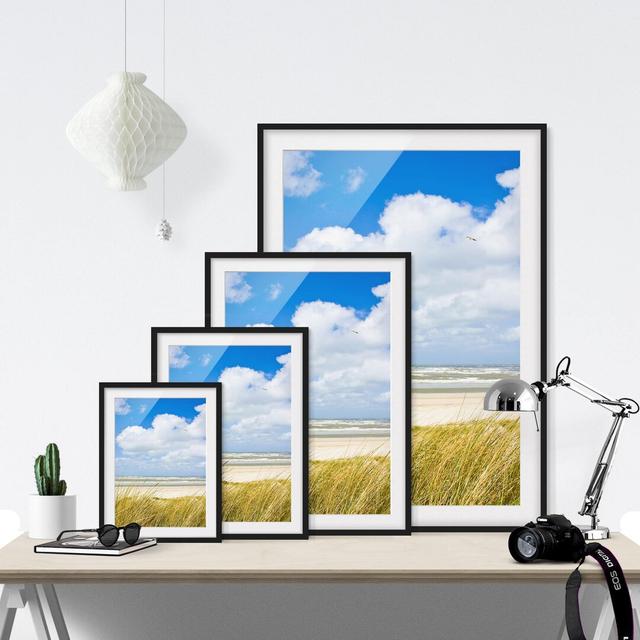 On the North Sea Coast - Picture Frame Photograph Print on Paper East Urban Home Frame Options: Matt black, Size: 100 cm H x 70 cm W x 2cm D on Productcaster.