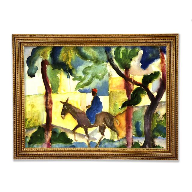 Donkey Rider - Single Picture Frame Art Prints August Grove Size: 42cm H x 59.7cm W x 3cm D, Format: Black Framed Wood on Productcaster.