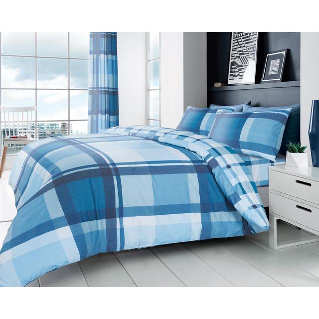 Jancis Duvet Cover Set Brambly Cottage Size: Kingsize - 2 Standard Pillowcases, Colour: Blue on Productcaster.