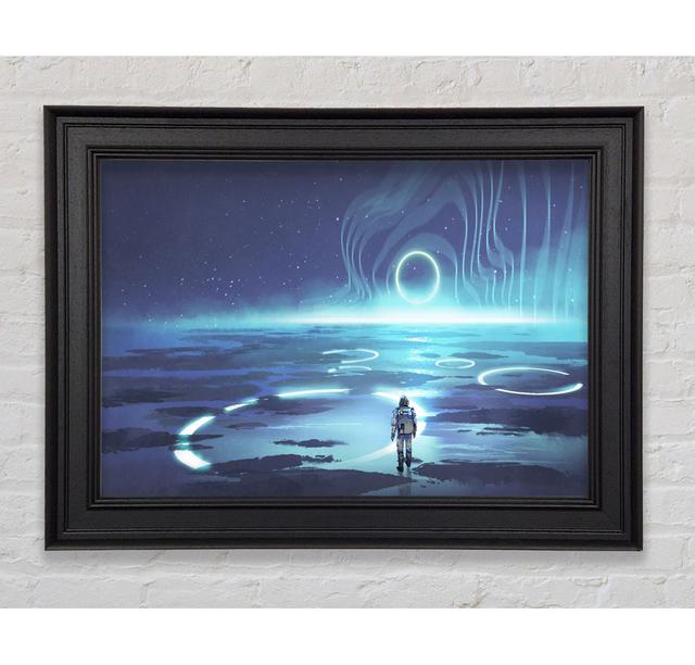 Adventure Waits In The Cosmos Framed Print Ivy Bronx Format: Black Framed Paper, Size: 21cm H x 29.7cm W x 3cm D on Productcaster.