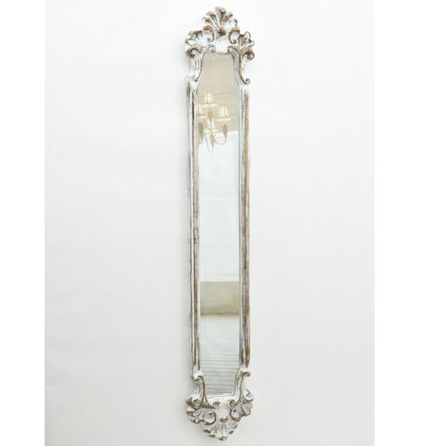 Dicie Skinny Full Length Mirror Lily Manor Finish: Washed White on Productcaster.