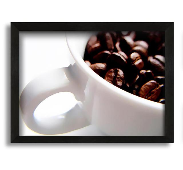 White Coffee Bean Mug - Picture Frame Photograph on Canvas Brayden Studio Size: 30cm H x 42cm W x 10cm D on Productcaster.